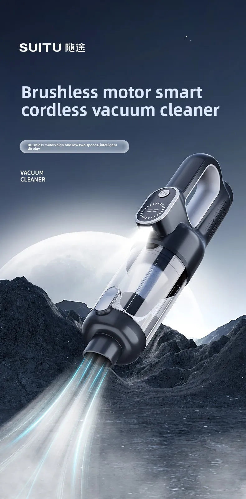 65000RPM Portable Car Vacuum Cleaner Wireless Handheld Mini Wet Dry Silent Powerful for Auto Cleaning