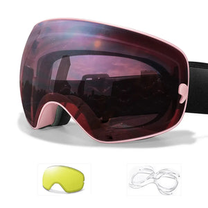 Crystal Clear Vision Anti Fog Ski Goggles