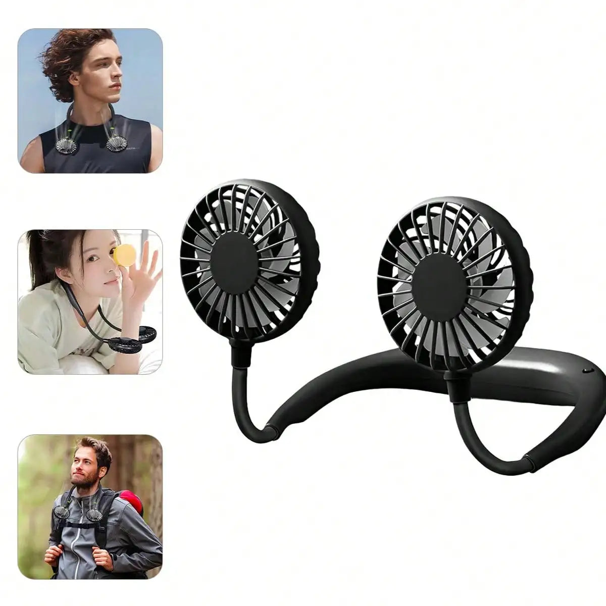 Portable Neck Fan, Wearable Hands-Free Personal Fan, Essential Cooling Fan For Summer Home, Office, Outdoor, Sports, Beach, Camping, Travel, Holiday Travel