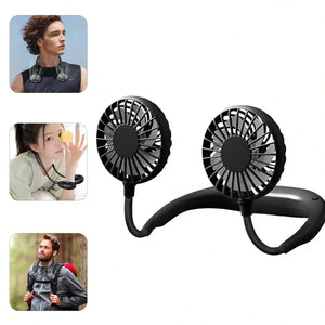 Portable Neck Fan, Wearable Hands-Free Personal Fan, Essential Cooling Fan For Summer Home, Office, Outdoor, Sports, Beach, Camping, Travel, Holiday Travel