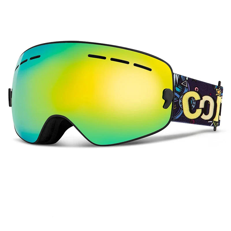 Snowboard Goggles for Kids  Ages 4-15  Cartoon Straps