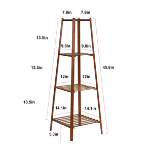 Bamboo Tall Plant Stand Indoor Outdoor Flower Display Shelf Corner Storage Rack