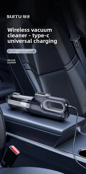 65000RPM Portable Car Vacuum Cleaner Wireless Handheld Mini Wet Dry Silent Powerful for Auto Cleaning