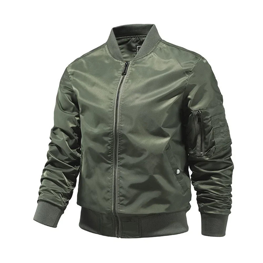 Versatile Men's Bomber Jacket  Perfect for Spring  Autumn