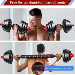 22lb 2-in-1 Adjustable Dumbbell & Barbell Set for Home Exercise & Fitness
