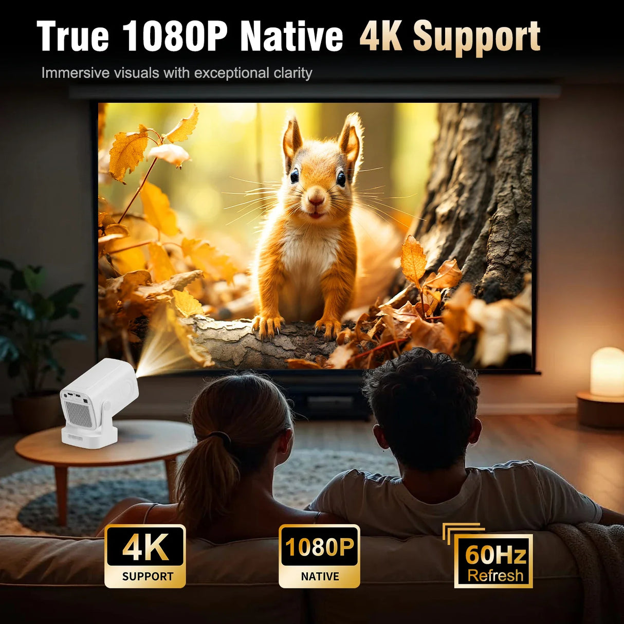 Magcubic HY310 Home Projector 1080P Mini Projector 4K AF Native 5W Speaker Air Mouse Voice Assistant Upgrated 330ANSI Android11