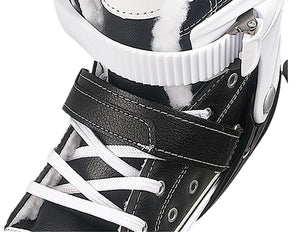 Adjustable Inline Skates with Ice Skating Shoe Design