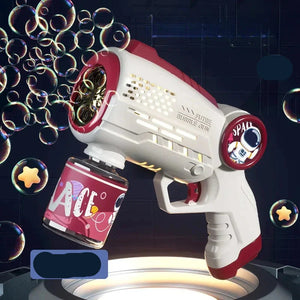 Portable Bubble Gun with Colorful Lights and Sounds