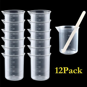 100ml Plastic Measuring Cups for Epoxy Resin and Baking