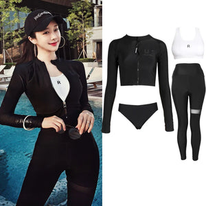 Long Sleeve Swimwear with Sun Protection