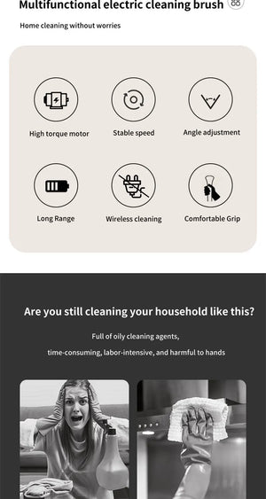 9 in 1Electric Spin Scrubber,Cordless Cleaning Brush Shower Scrubber – Adjustable Extension Handle Waterproof for Tub Tile Floor