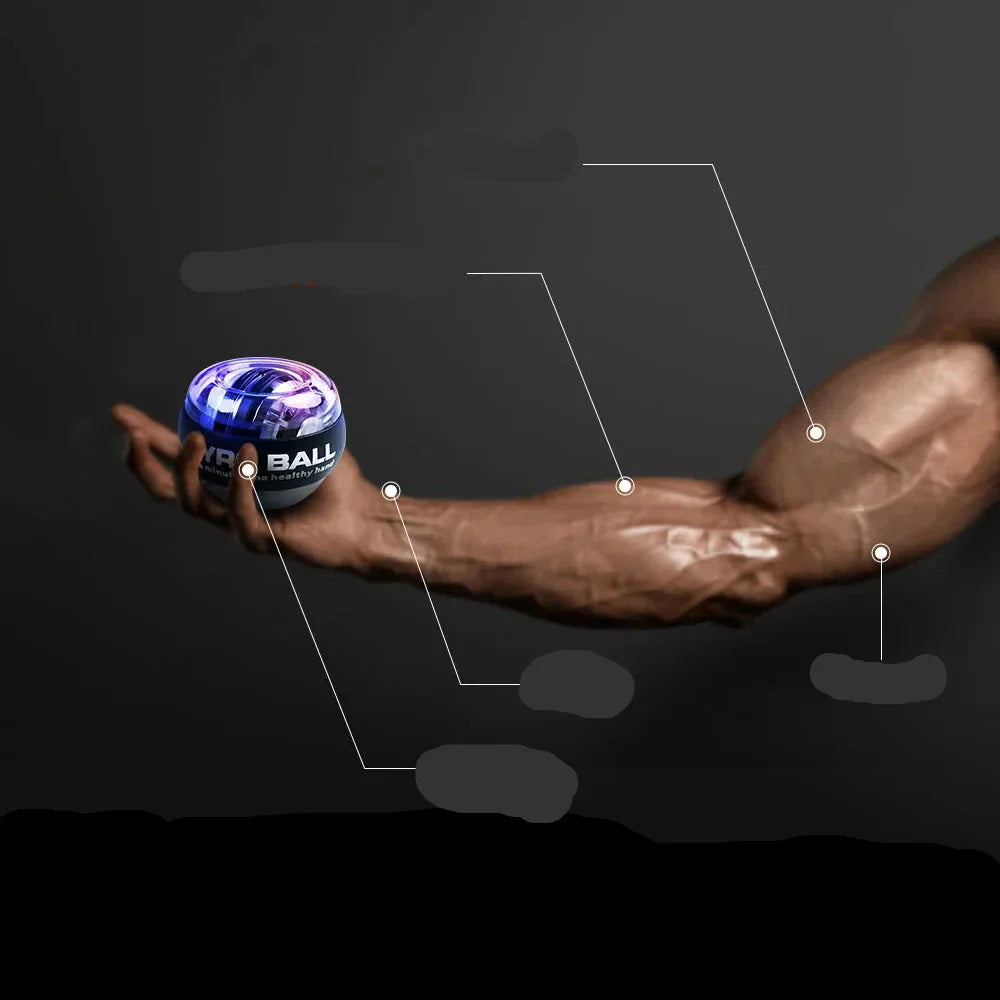 Self-Starting LED Gyro Ball for Hand and Wrist Strength