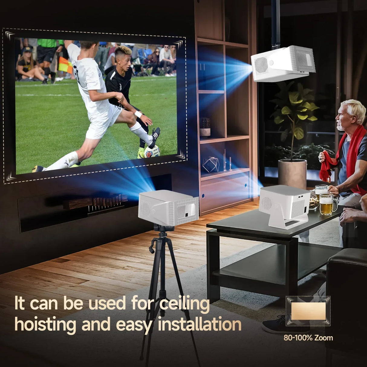 Magcubic HY350Max 900ANSI Android 14 Projector Auto Focus Projector Support 8K Native 1080P Wifi6 BT5.4 16G Allwinner H726 Portable Projector
