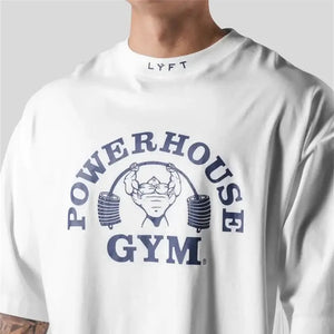 Men's Cotton Gym T-Shirt - Loose Bodybuilding & Running Tee