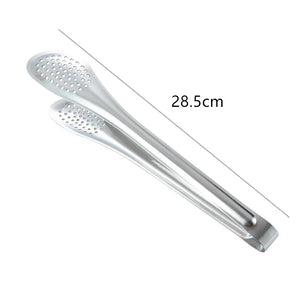 Stainless Steel Anti-Scalding Food Tongs Oil Drain Clip Barbecue Meat Salad Bread Clamp
