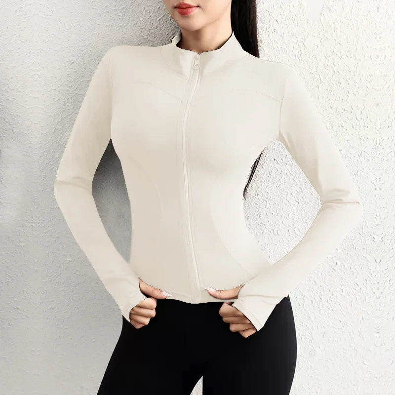 Women's Slim  Fit Zip Up Workout Jacket