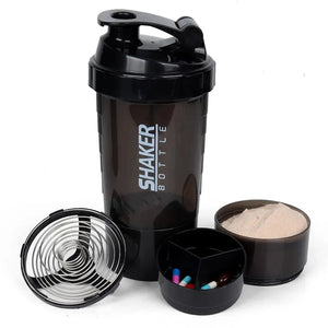 Portable Exercise Shaker with Mixing Compartments
