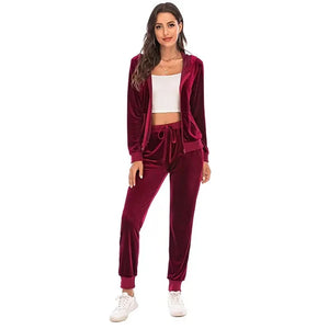 Perfect for Fall Women's 2-Piece Velvet Set