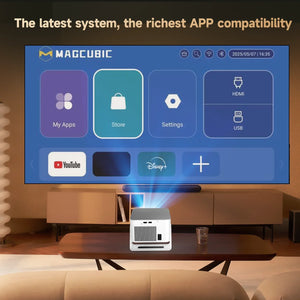 Magcubic HY350Max 900ANSI Android 14 Projector Auto Focus Projector Support 8K Native 1080P Wifi6 BT5.4 16G Allwinner H726 Portable Projector