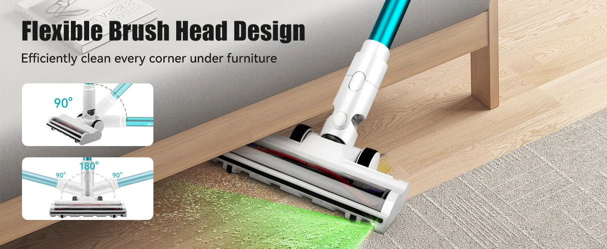 Cordless Handheld Vacuum Cleaner,26000PA,Touch Screen,Smart Dust Sensor,Auto Speed Control for Home Bed Carpet Clean