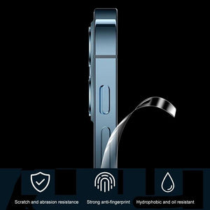 3Sets Clear Sticker Phone Side Film for iPhone 14 13 12 11 Pro Max X XR XS Frame Protective Ultra-Thin Border Film 3D Carbon Fiber Ultra Thin Protective Film