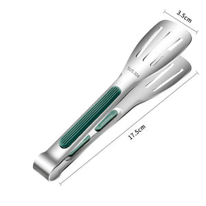 Stainless Steel Anti-Scald Food Tongs Long Handle BBQ Serving Clip