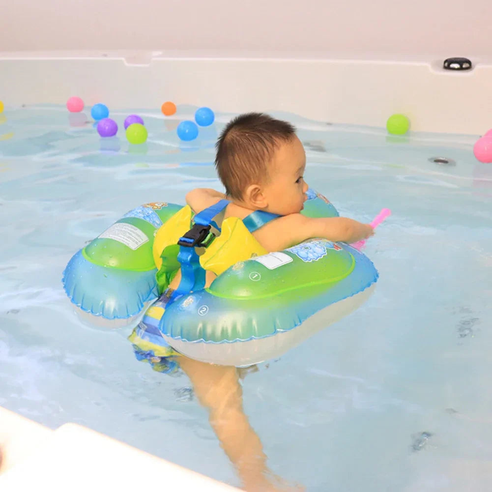 Colorful Swim Ring with Safety Features for Kids' Pool Parties
