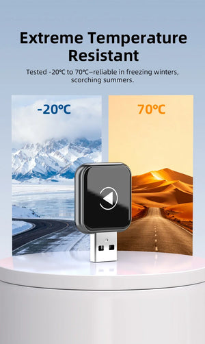 Vyvylabs Upgraded Wireless Carplay Adapter Convert Wired to Wireless Carplay Adapter Fast Auto Connection for iPhone Android Device