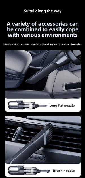 65000RPM Portable Car Vacuum Cleaner Wireless Handheld Mini Wet Dry Silent Powerful for Auto Cleaning