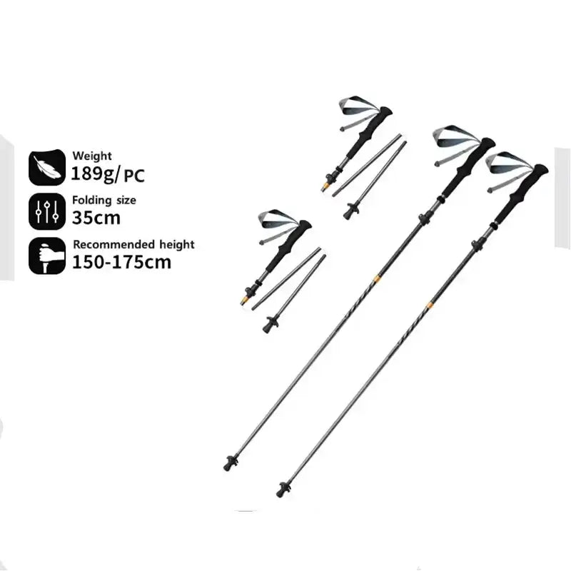 Ultralight & Foldable Trekking Poles For Comfortable Hiking & Trekking