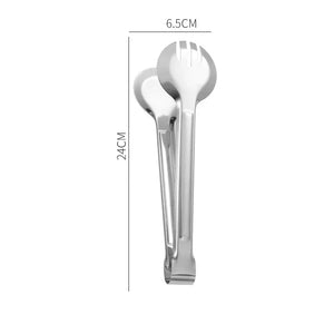 Stainless Steel Non-Slip Food Tongs for Cooking, BBQ, Salad, Bread, Steak