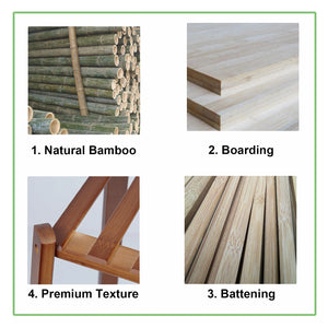 Bamboo Tall Plant Stand Indoor Outdoor Flower Display Shelf Corner Storage Rack