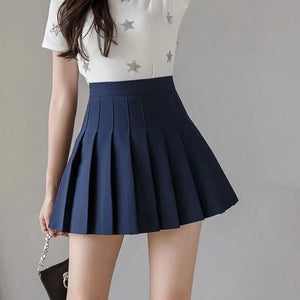 High Waisted A Line Plaid Mini Skirt