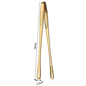 304 Stainless Steel BBQ Tongs Long Handle Non-Slip Meat Salad Clip