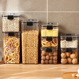 Sealed Grain Storage Organizer Set - Large Plastic Moisture-proof Kitchen Jars