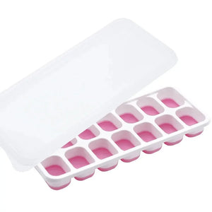 14-Grid Silicone Ice Cube Tray, Non-Toxic & Durable for Bar & Drinks