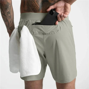 Men's Performance Shorts Quick Dry  Zipper Pocket