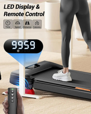 Walking Pad with 15% Incline 0.6-6.2MPH Foldable Portable Treadmill 2.5HP Compact Walking Pad for Home Small Space, Customized