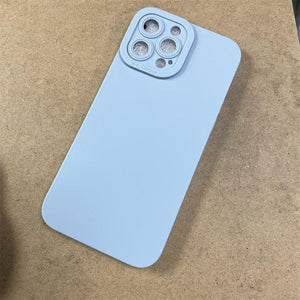 High-end Black Shockproof Silicone Phone Case For iPhone 13 12 Pro 11 Pro Max For Men Protect Lens Cover Compatible with iPhone Silicone Rubber Case Comfortable Grip