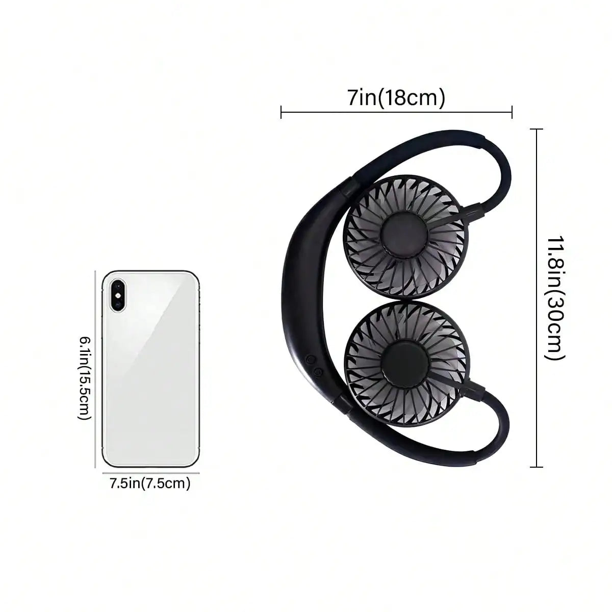 Portable Neck Fan, Wearable Hands-Free Personal Fan, Essential Cooling Fan For Summer Home, Office, Outdoor, Sports, Beach, Camping, Travel, Holiday Travel