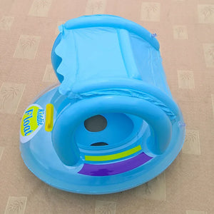Safe and Fun Baby Swim Ring with Sun Protection