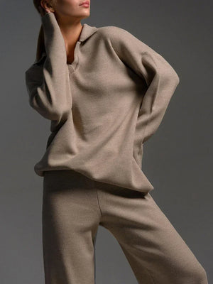 Warm and Chic  Soft Knitted Outfit