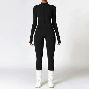Elevate Your Workout  Long Sleeve Yoga Jumpsuit