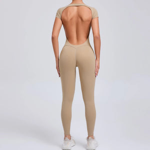 Breathable Yoga Jumpsuit with Hip Lifting Design