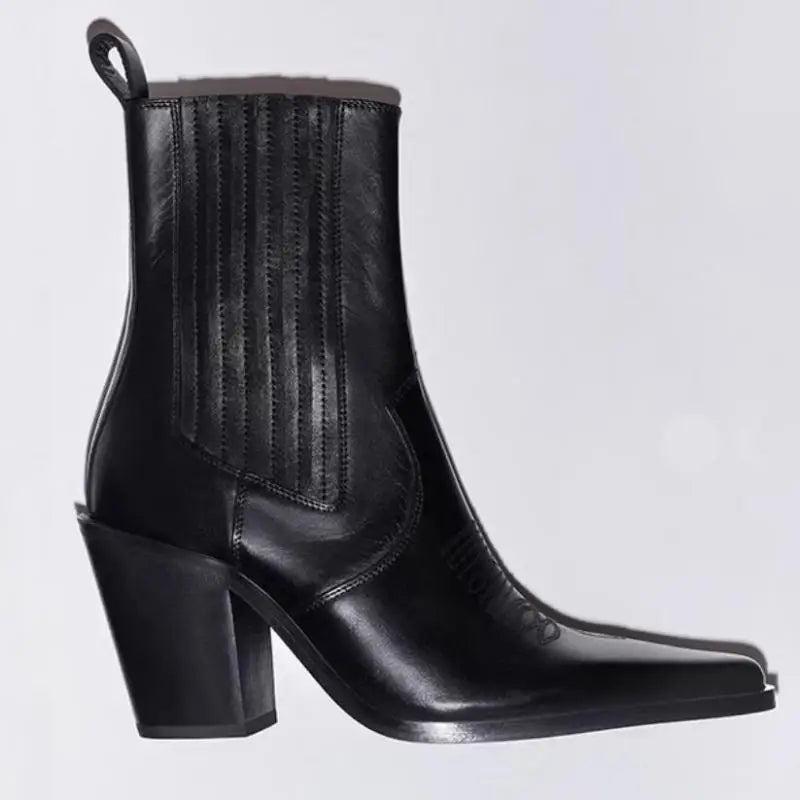 Timeless Appeal: Genuine Leather Ankle Booties