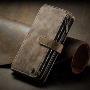 Vintage Card Holder Leather Wallet Case for iPhone 11 12 13 14 Pro Max Mini XR XS Max 8 7 6s Plus SE Storage Pocket Cover Flip Case PU Leather Protective Case With Magnetic Closure