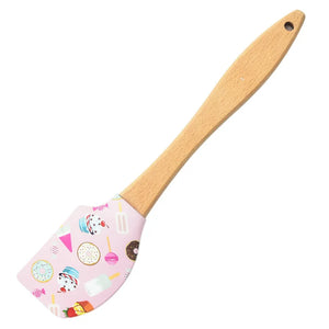 Silicone Spatula Wooden Handle Non-stick Baking Scraper