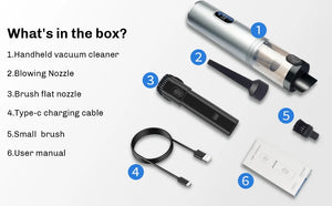 Cordless Handheld Vacuum Cleaner 30000Pa Mini Portable Wireless Cleaner for Home Office & Car Appliance Poweful Cleaning Machine