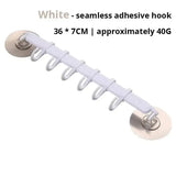 Blue/White/Pink Suction Cup Hook 6 Rows for Kitchen Bathroom Corner Hanger