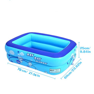 Inflatable Family Pool with Bubble Bottom Create a Splashing Good Time